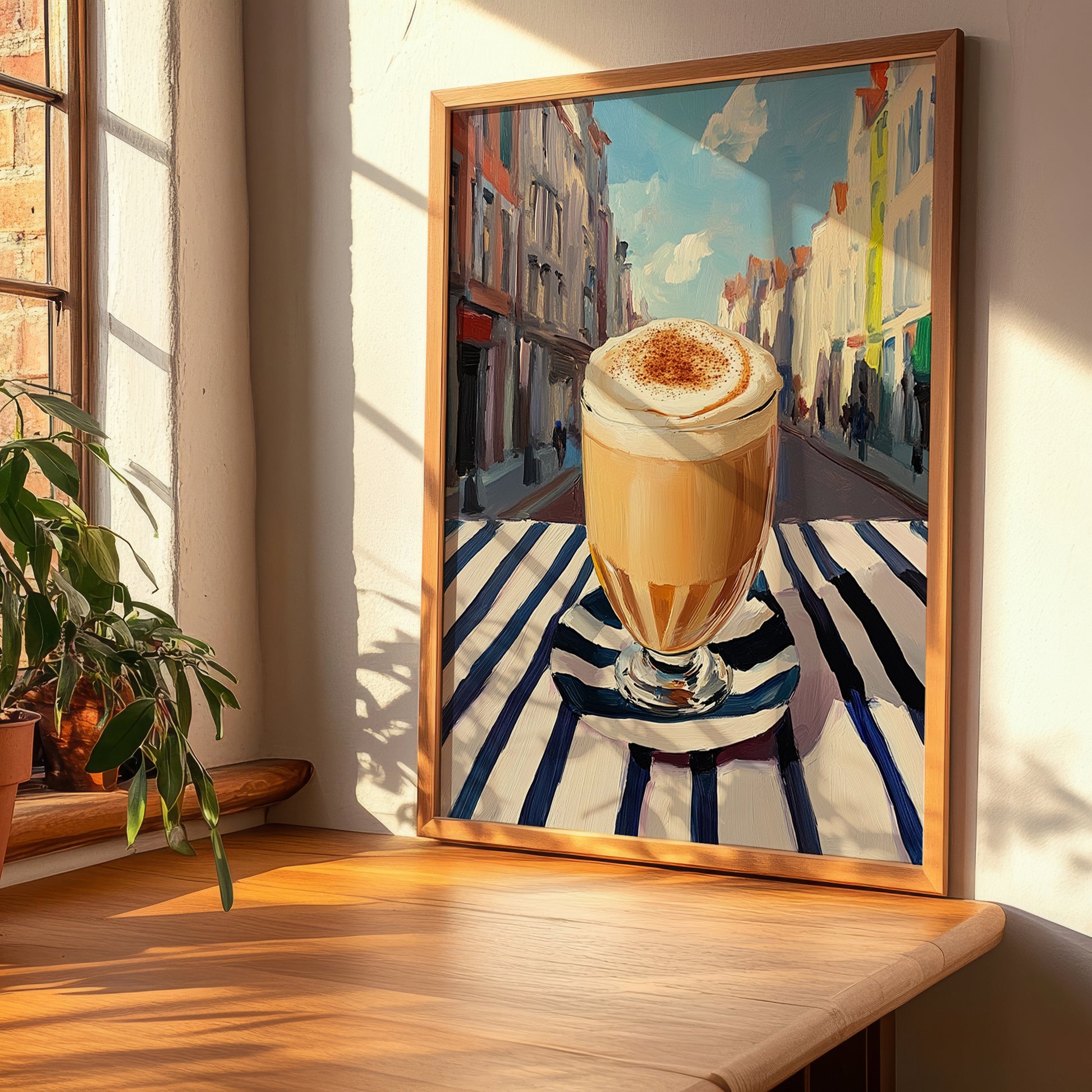 Speculoos Latte – Belgian Urban Café Scene, Belgian Coffee Still Life, clean layout with no caption