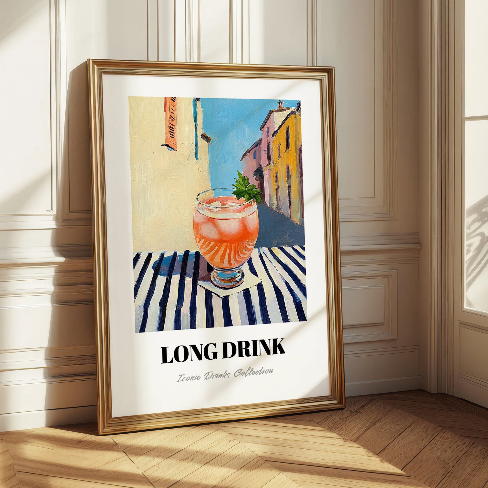 Long Drink – Finnish Urban Café Scene, Finnish Beverage Illustration