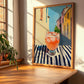 Long Drink – Finnish Urban Café Scene, Finnish Beverage Illustration, clean layout with no caption
