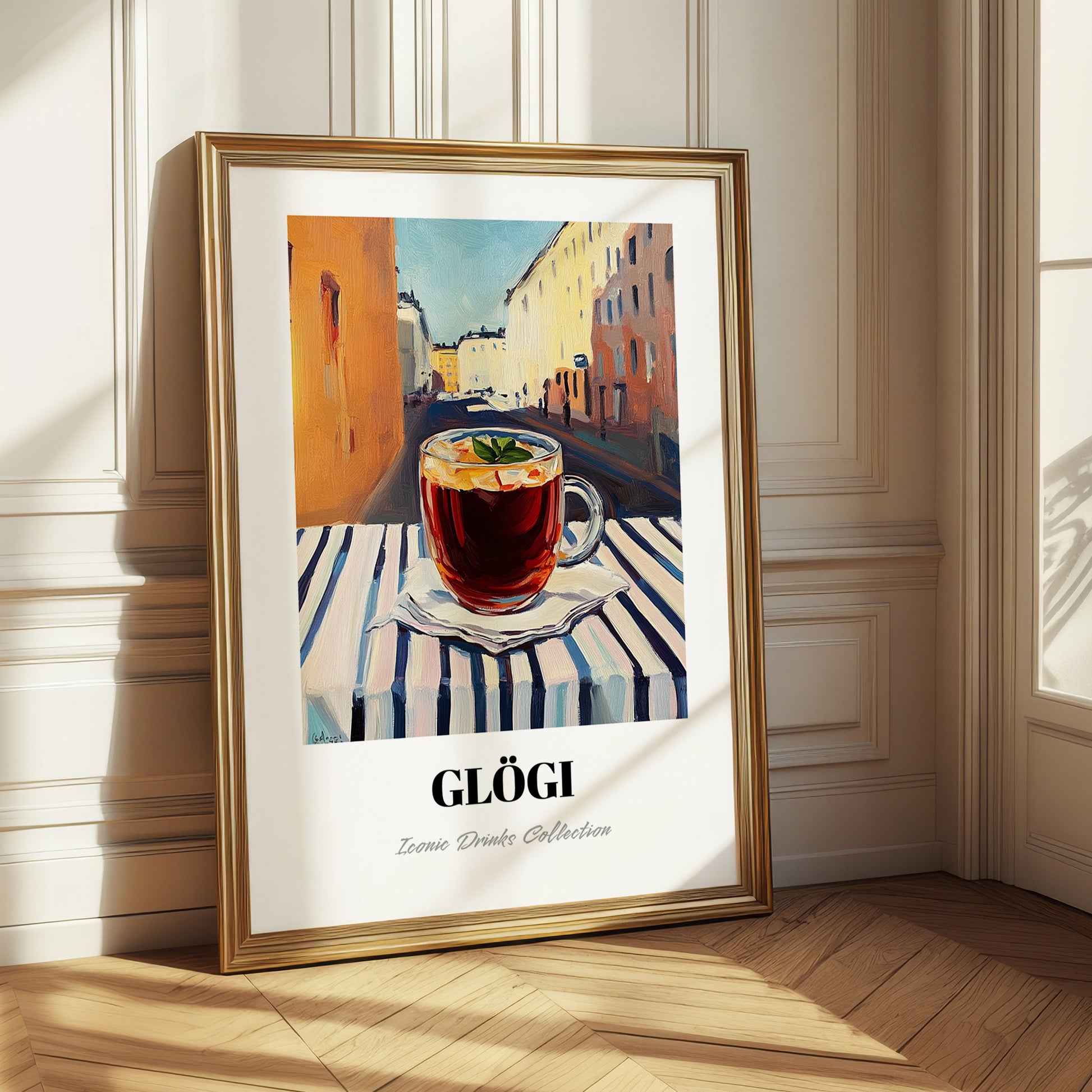 Glögi – Finnish Outdoor Café Scene, Finnish Wine Poster