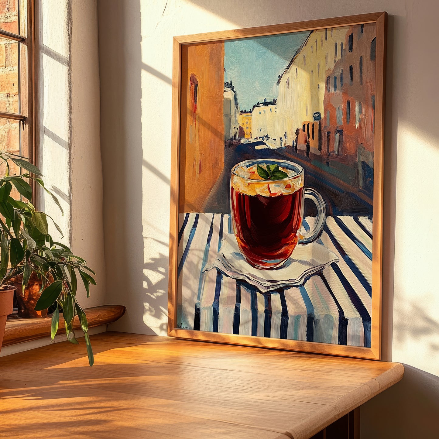 Glögi – Finnish Outdoor Café Scene, Finnish Wine Poster, clean layout with no caption
