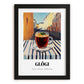 Glögi – Finnish Outdoor Café Scene, Finnish Wine Poster, in sleek black frame