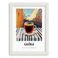 Glögi – Finnish Outdoor Café Scene, Finnish Wine Poster, placed in minimal white frame