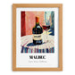 Malbec – Argentinian Street Café Scene, Argentinian Beverage Still Life, set in oak frame