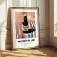 Scottish Ale – on Striped Tablecloth, Scottish Beer Illustration