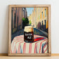 Scottish Ale – Scottish Street Café Scene, Scottish Whiskey Still Life, no-text version framed in wood