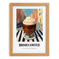 Irish Coffee – Irish Outdoor Café Scene, Irish Beverage Painting, set in oak frame
