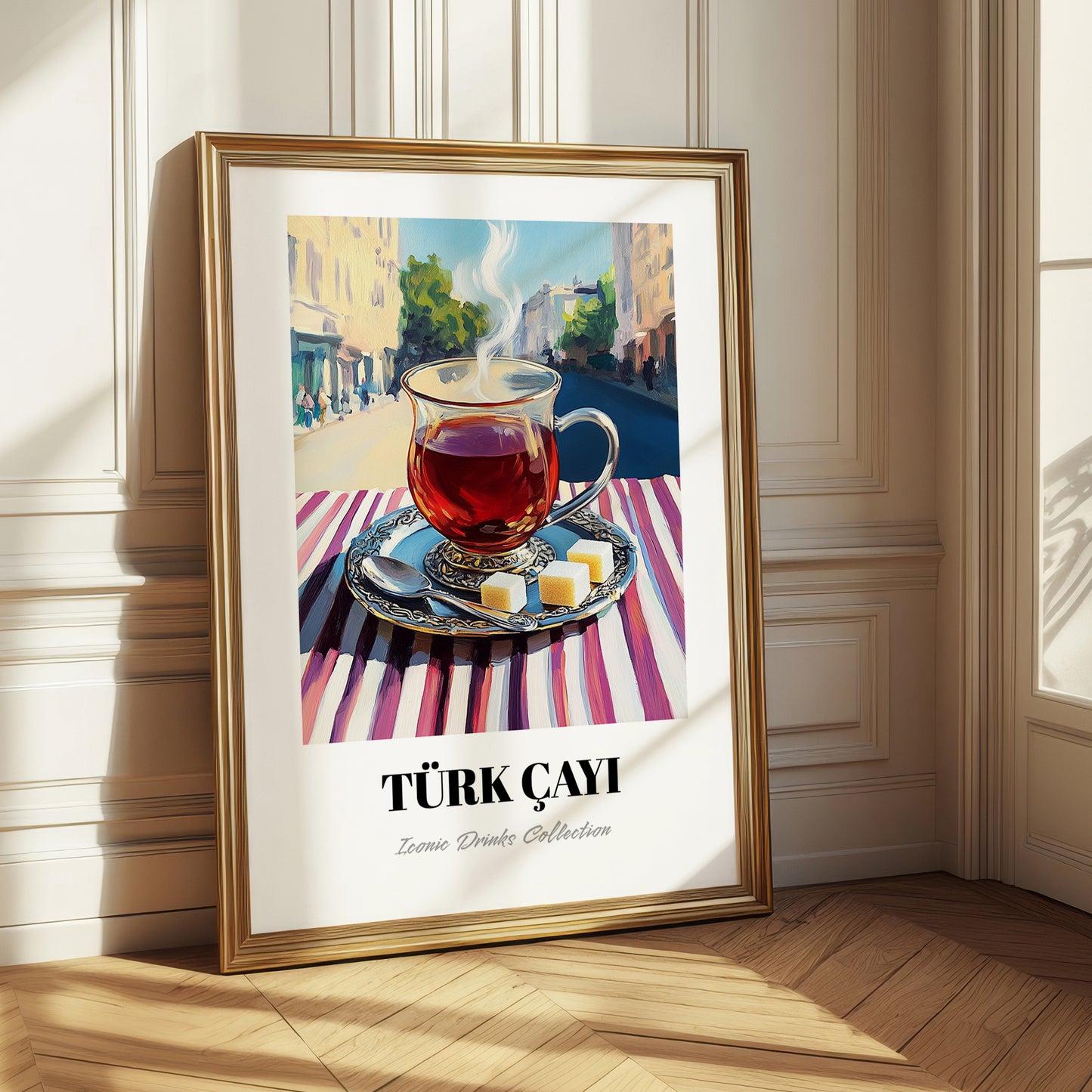 Türk Çayı – Turkish Outdoor Café Scene, Turkish Tea Poster