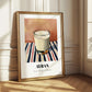 Ayran – on Striped Tablecloth, Turkish Beverage Wall Decor