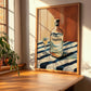 Tequila – on Striped Tablecloth, Mexican Spirit Wall Decor, clean layout with no caption