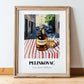 Pelinkovac – Croatian Urban Café Scene, Croatian Spirit Still Life, in wooden frame leaning on the floor
