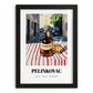 Pelinkovac – Croatian Urban Café Scene, Croatian Spirit Still Life, in sleek black frame
