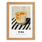 Tuba – on Striped Tablecloth, Philippine Wine Wall Decor, set in oak frame