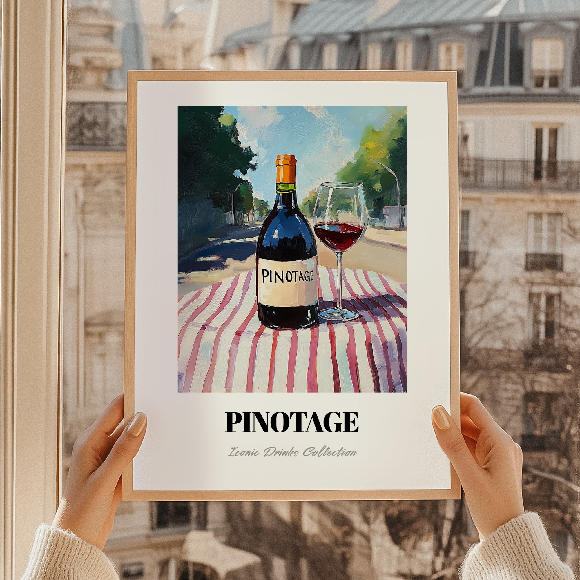 Pinotage – South African Café on the Corner, South African Tea Wall Decor, styled in a charming Paris street view