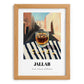 Jallab – Syrian Street Café Scene, Syrian Beverage Wall Decor, set in oak frame