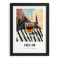 Jallab – Syrian Street Café Scene, Syrian Beverage Wall Decor, in sleek black frame