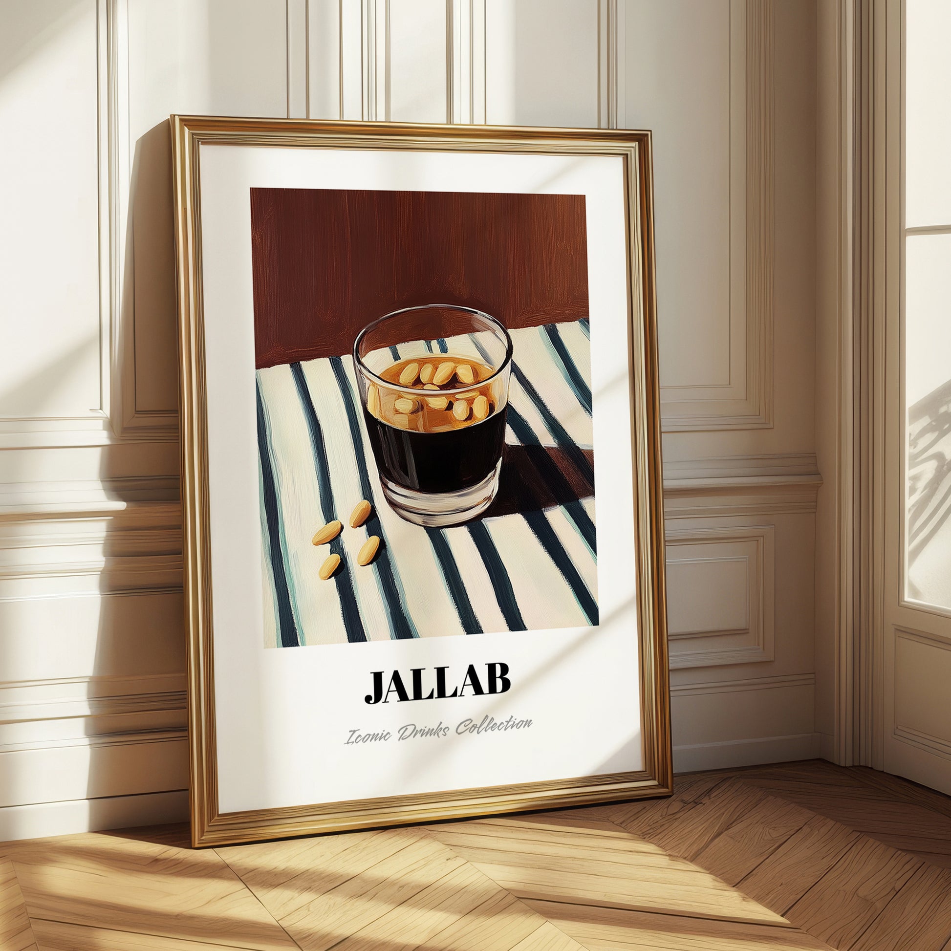 Jallab – on Striped Tablecloth, Syrian Coffee Wall Art