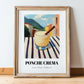 Ponche Crema – Venezuelan Outdoor Café Scene, Venezuelan Spirit Still Life, in wooden frame leaning on the floor