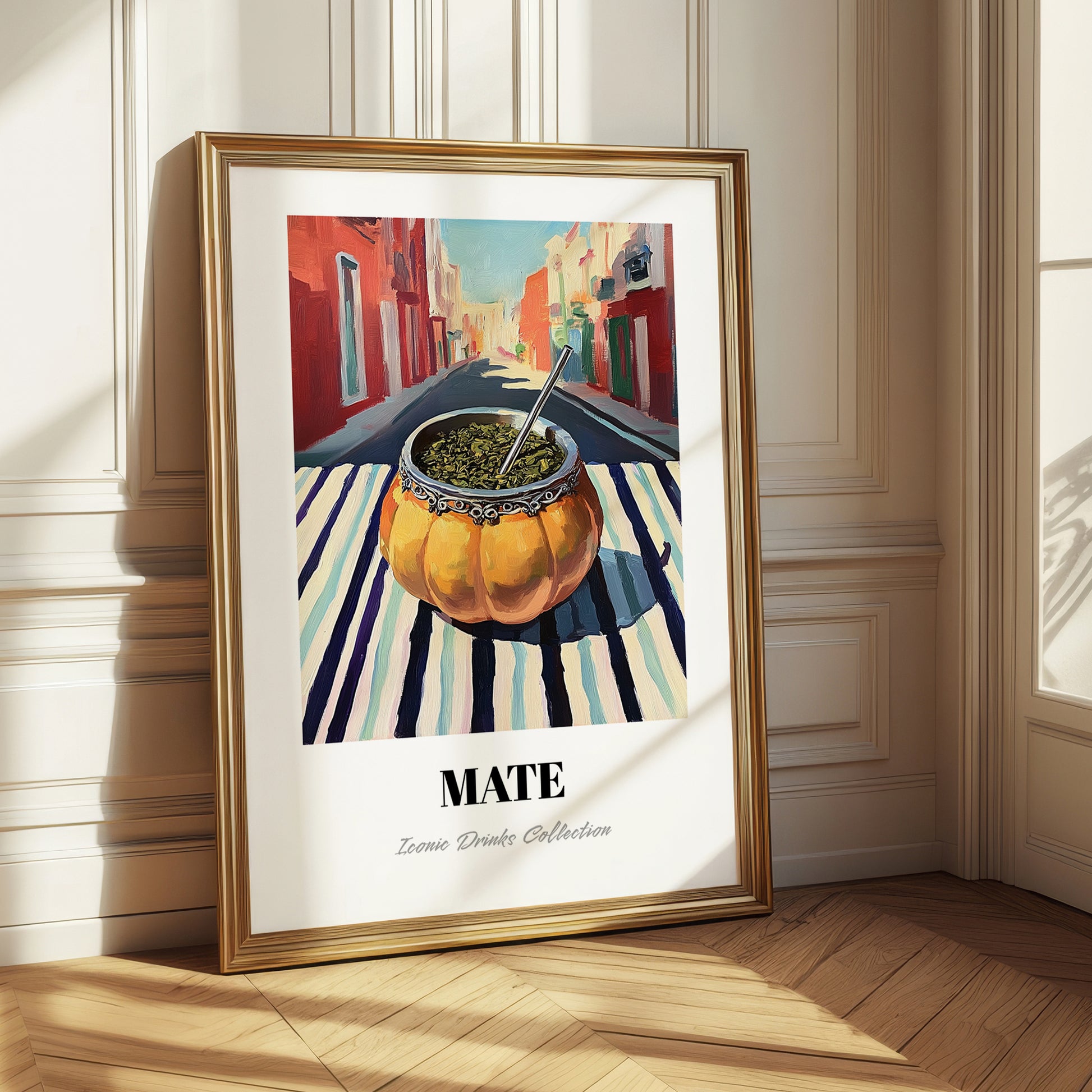Maté – Uruguayan Street Café Scene, Uruguayan Beverage Poster
