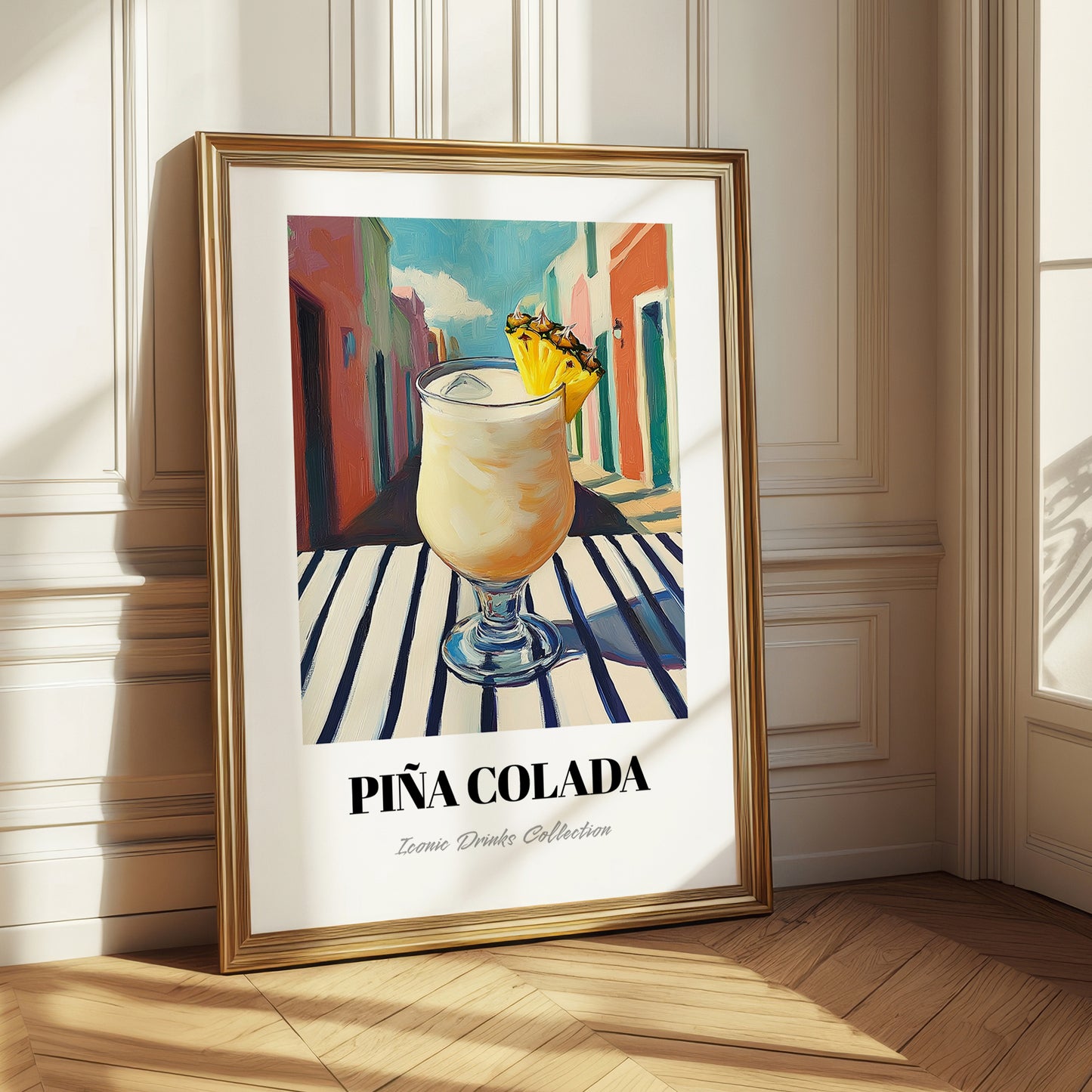 Piña Colada – Puerto Rican Urban Café Scene, Puerto Rican Spirit Wall Painting