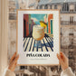 Piña Colada – Puerto Rican Urban Café Scene, Puerto Rican Spirit Wall Painting, styled in a charming Paris street view