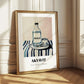 Akvavit – on Striped Tablecloth, Danish Spirit Poster