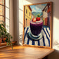 Colada Morada – Ecuadorian Outdoor Café Scene, Ecuadorian Beverage Still Life, clean layout with no caption