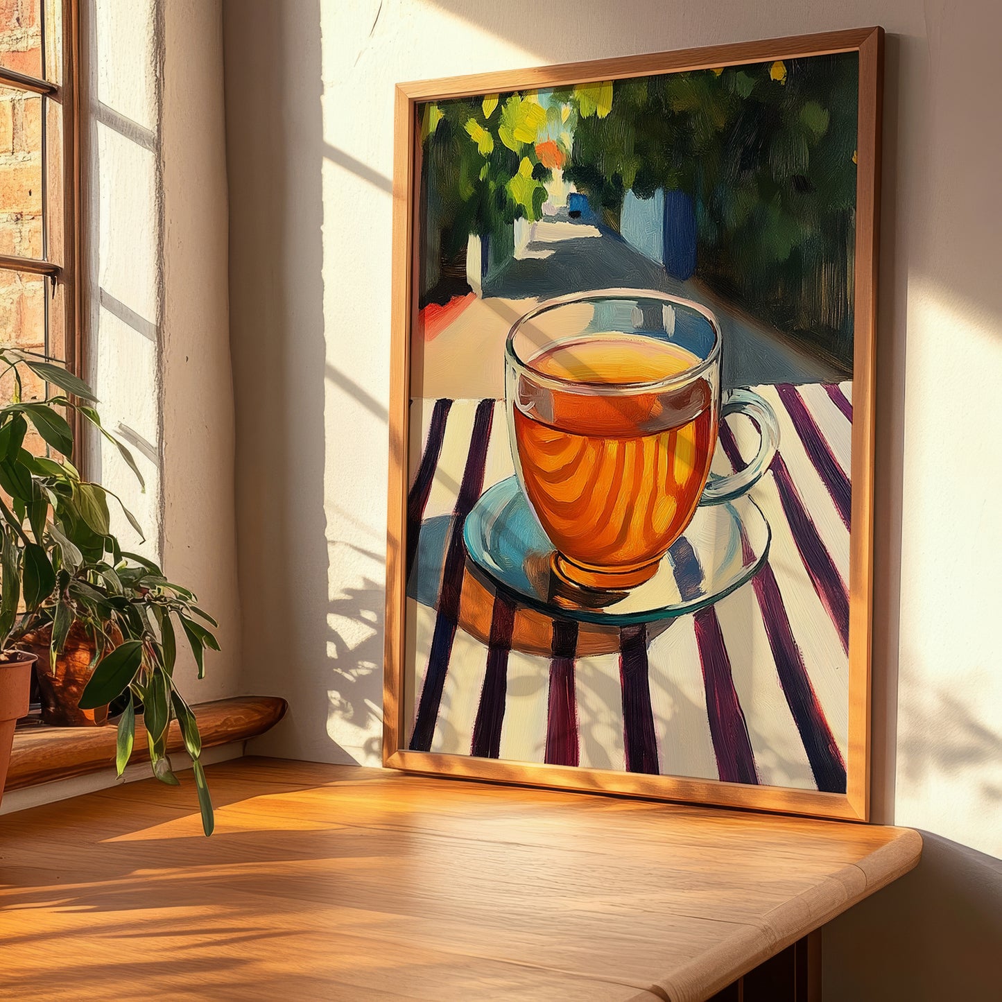 Agua Dulce – Costa Rican Urban Café Scene, Costa Rican Beverage Wall Decor, clean layout with no caption