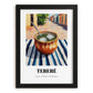 Tereré – Paraguayan Outdoor Café Scene, Paraguayan Beverage Still Life, in sleek black frame