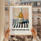 Sauvignon Blanc – on Striped Tablecloth, New Zealander Lemonade Illustration, styled in a charming Paris street view
