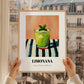 Limonana – on Striped Tablecloth, Israeli Lemonade Still Life, styled in a charming Paris street view