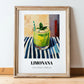 Limonana – Israeli Street Café Scene, Israeli Spirit Print, in wooden frame leaning on the floor