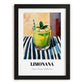 Limonana – Israeli Street Café Scene, Israeli Spirit Print, in sleek black frame