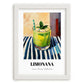 Limonana – Israeli Street Café Scene, Israeli Spirit Print, placed in minimal white frame