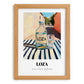 Loza – Montenegrin Outdoor Café Scene, Montenegrin Spirit Art, set in oak frame
