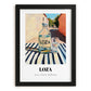 Loza – Montenegrin Outdoor Café Scene, Montenegrin Spirit Art, in sleek black frame