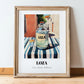 Loza – Montenegrin Café on the Corner, Montenegrin Beverage Still Life, in wooden frame leaning on the floor