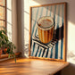 Libyan Tea – on Striped Tablecloth, Libyan Beverage Still Life, clean layout with no caption