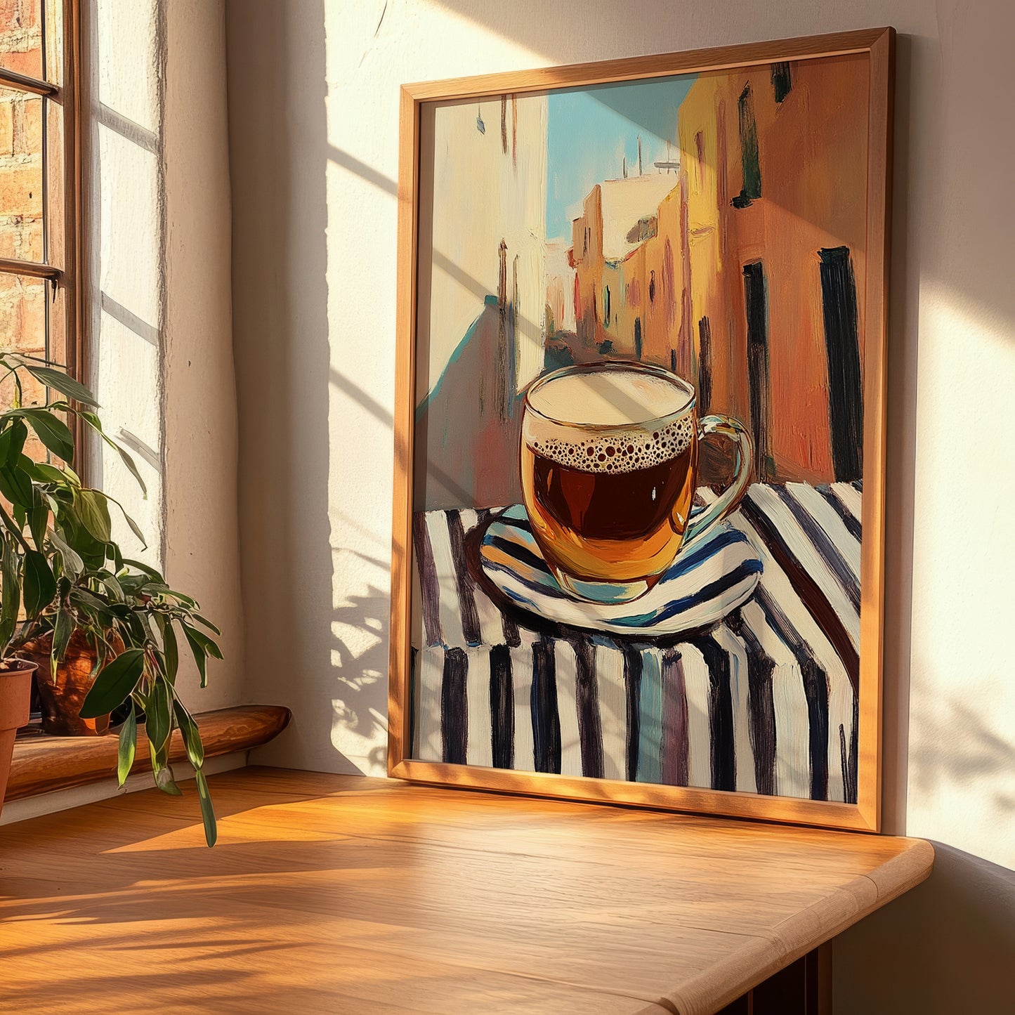 Libyan Tea – Libyan Outdoor Café Scene, Libyan Cocktail Wall Art, clean layout with no caption