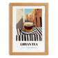 Libyan Tea – Libyan Outdoor Café Scene, Libyan Cocktail Wall Art, set in oak frame