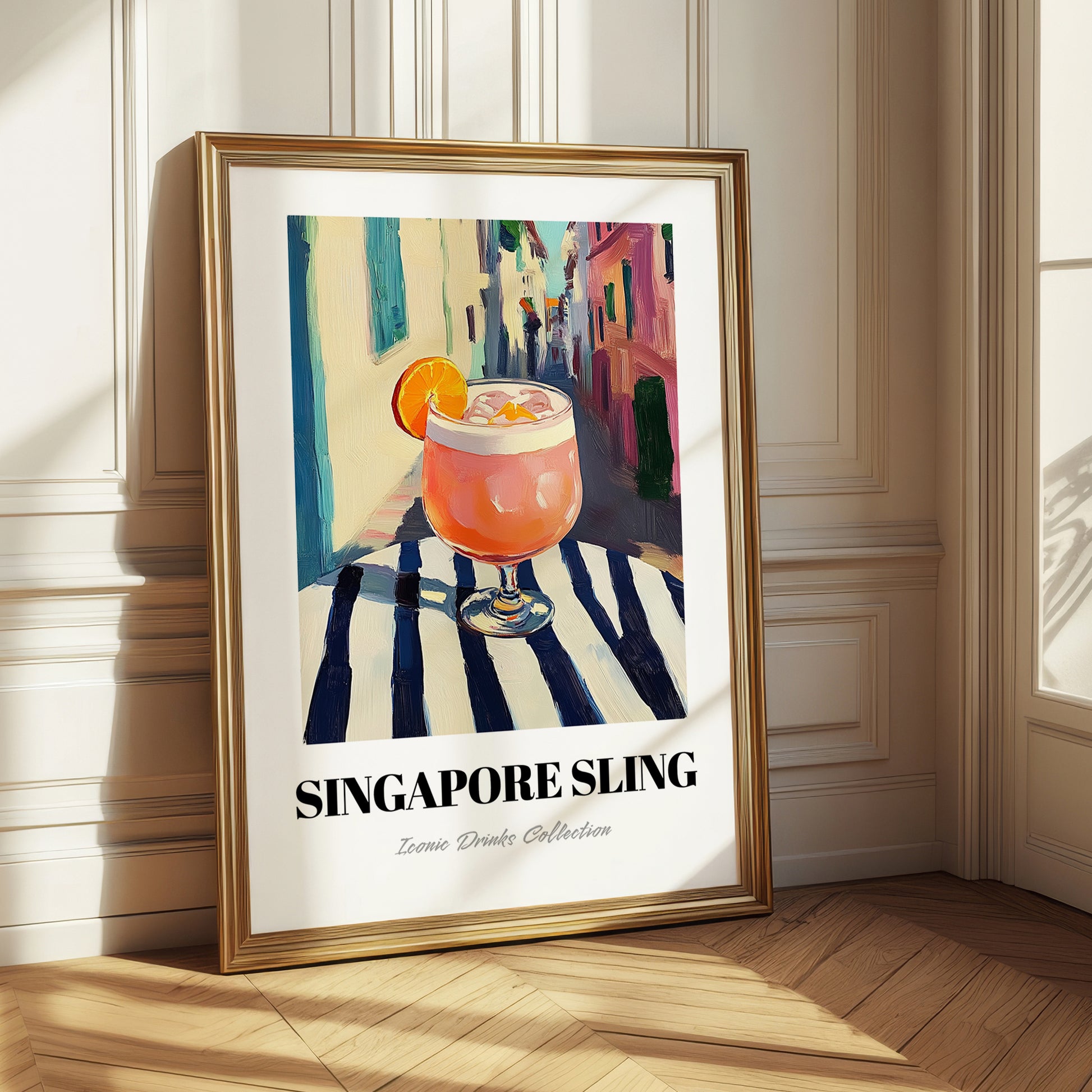 Singapore Sling – Singaporean Street Café Scene, Singaporean Beverage Wall Decor