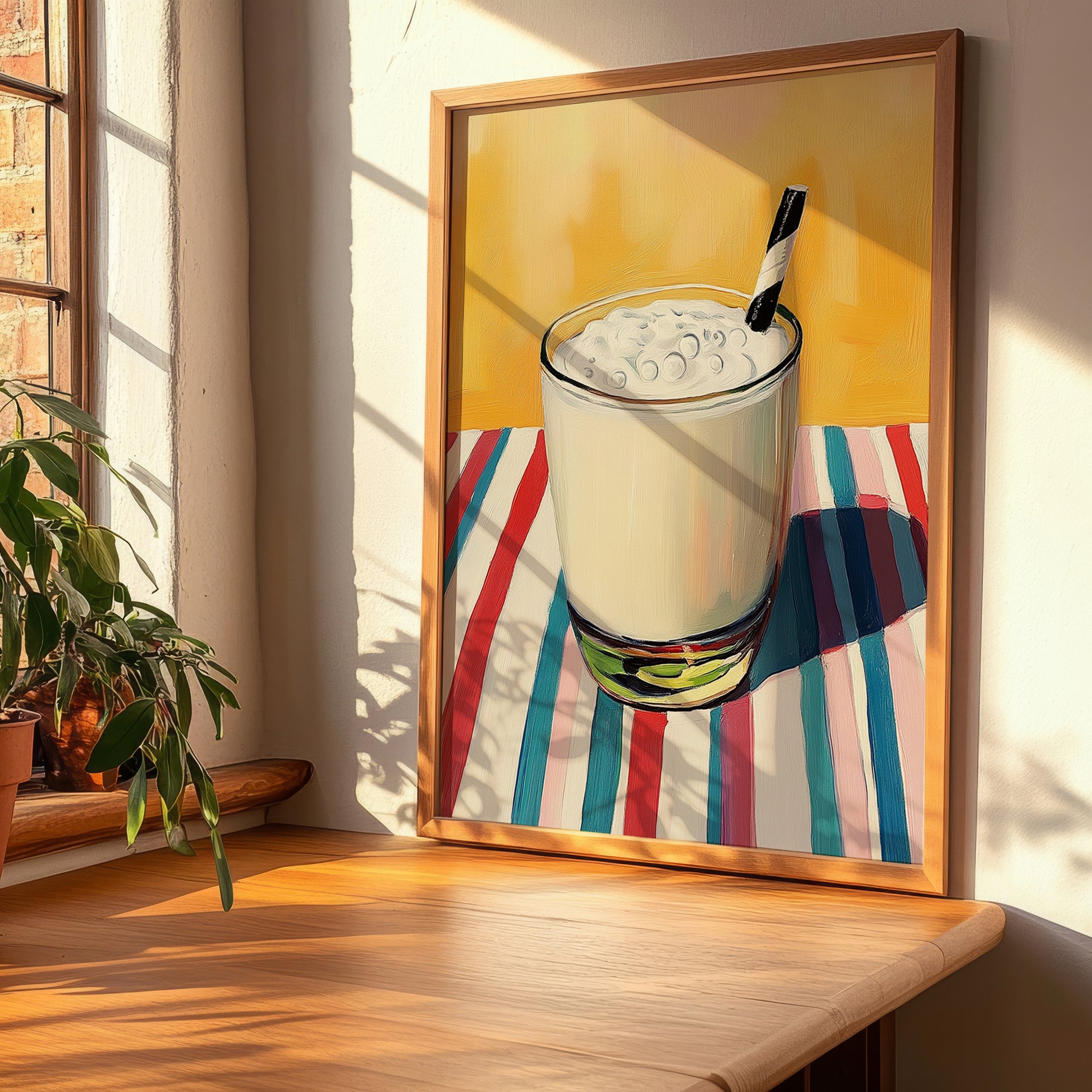 Shinina – on Striped Tablecloth, Iraqi Cocktail Art, clean layout with no caption