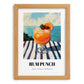 Rum Punch – Jamaican Seaside Scene, Jamaican Beverage Poster, set in oak frame