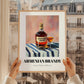 Armenian Brandy – on Striped Tablecloth, Armenian Spirit Wall Decor, styled in a charming Paris street view