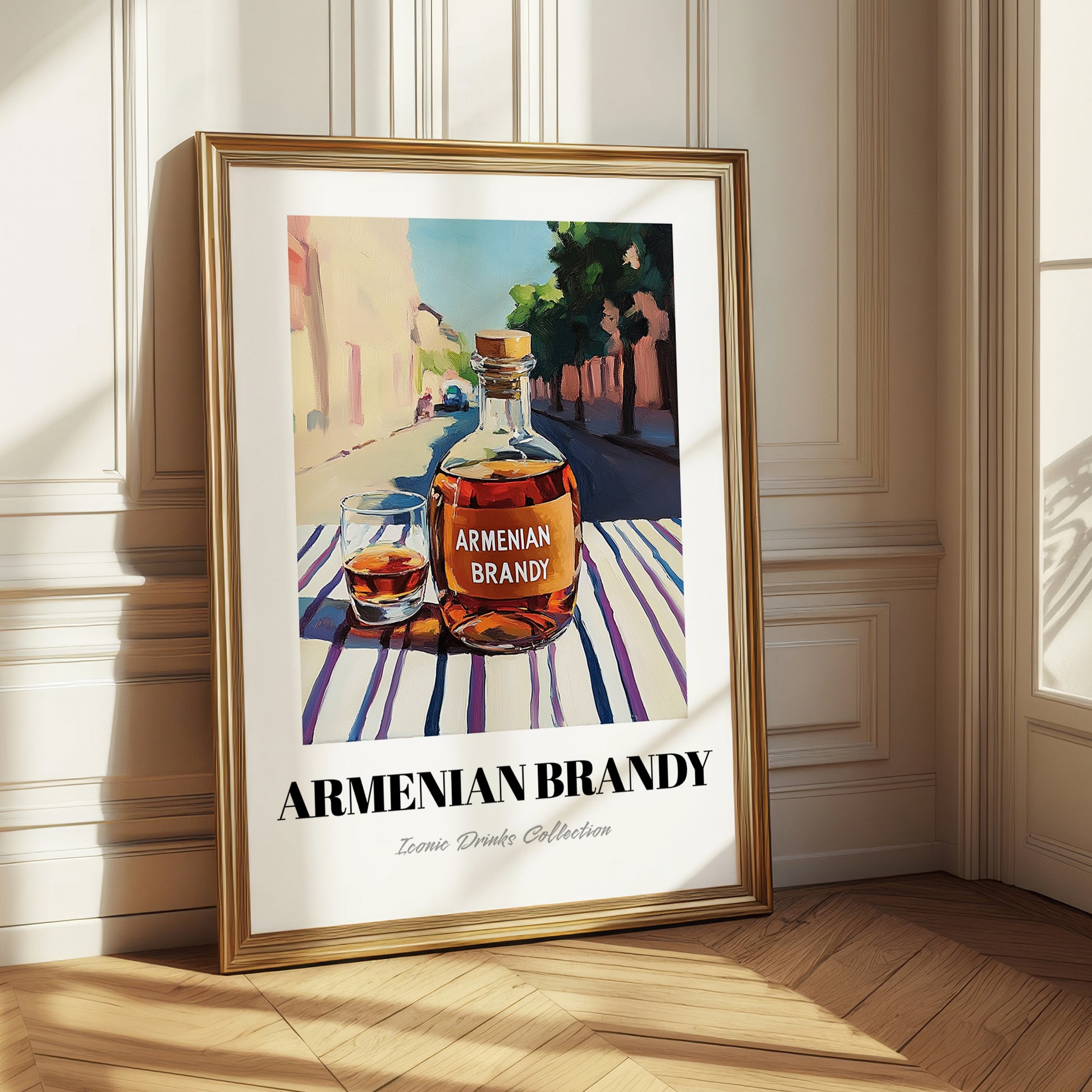 Armenian Brandy – Armenian Urban Café Scene, Armenian Tea Wall Decor