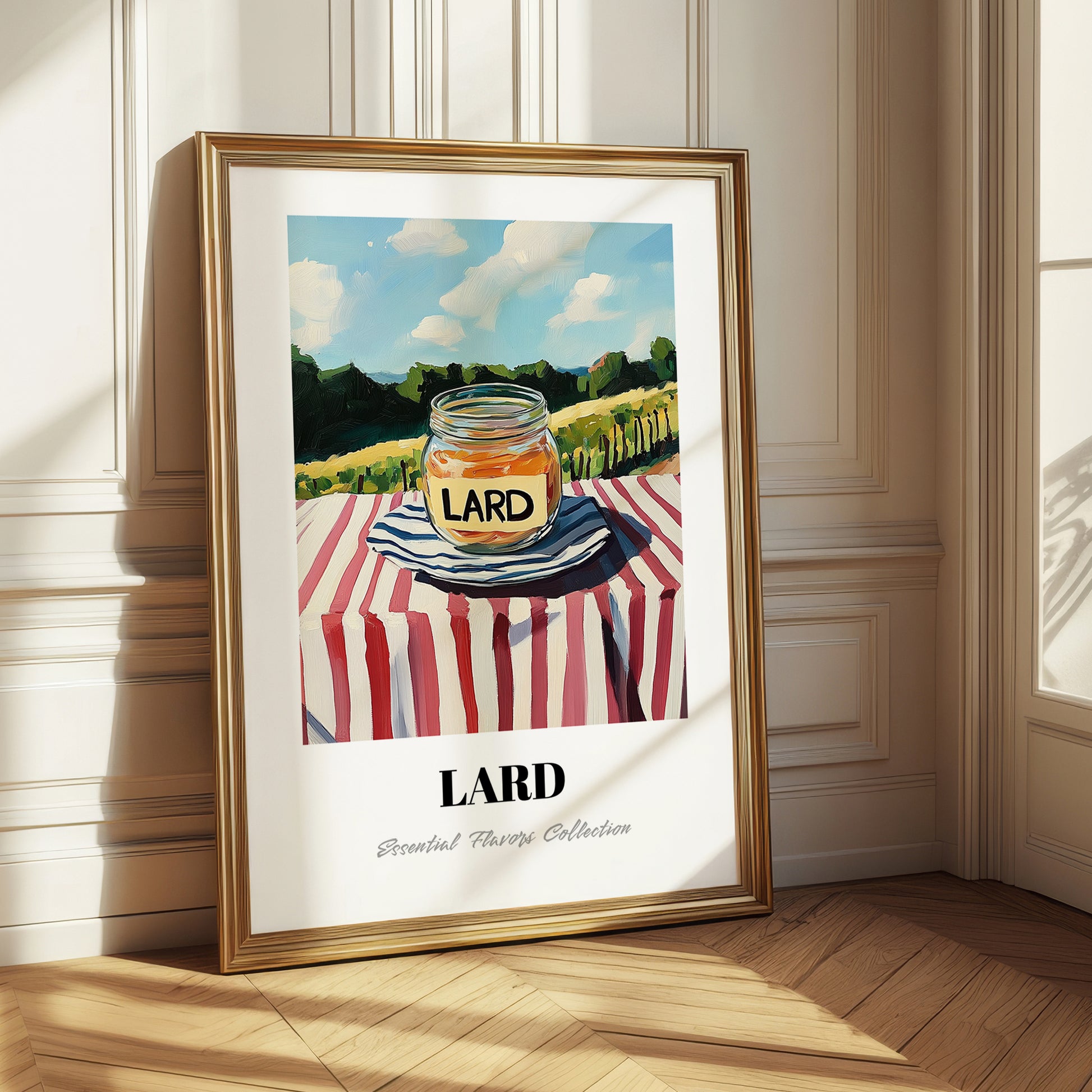 Lard – Italian Hilltop Table Scene, Pantry Wall Decor
