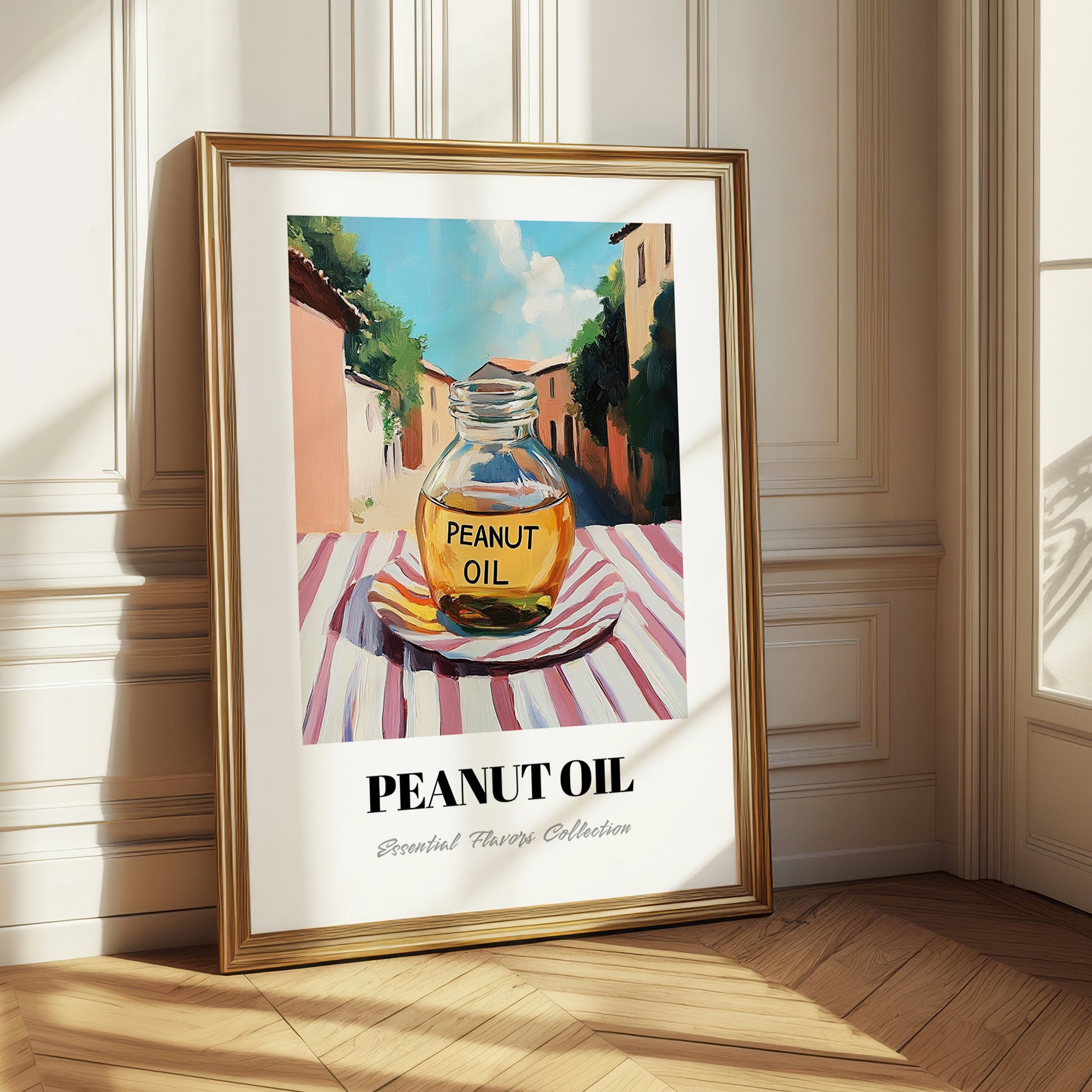 Peanut Oil – Italian Street Café Scene, Pantry Wall Art