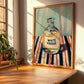 White Vinegar – on Striped Tablecloth, Larder Wall Decor, clean layout with no caption