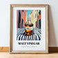 Malt Vinegar – Italian Café on the Corner, Pantry Illustration, in wooden frame leaning on the floor