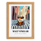 Malt Vinegar – Italian Café on the Corner, Pantry Illustration, set in oak frame